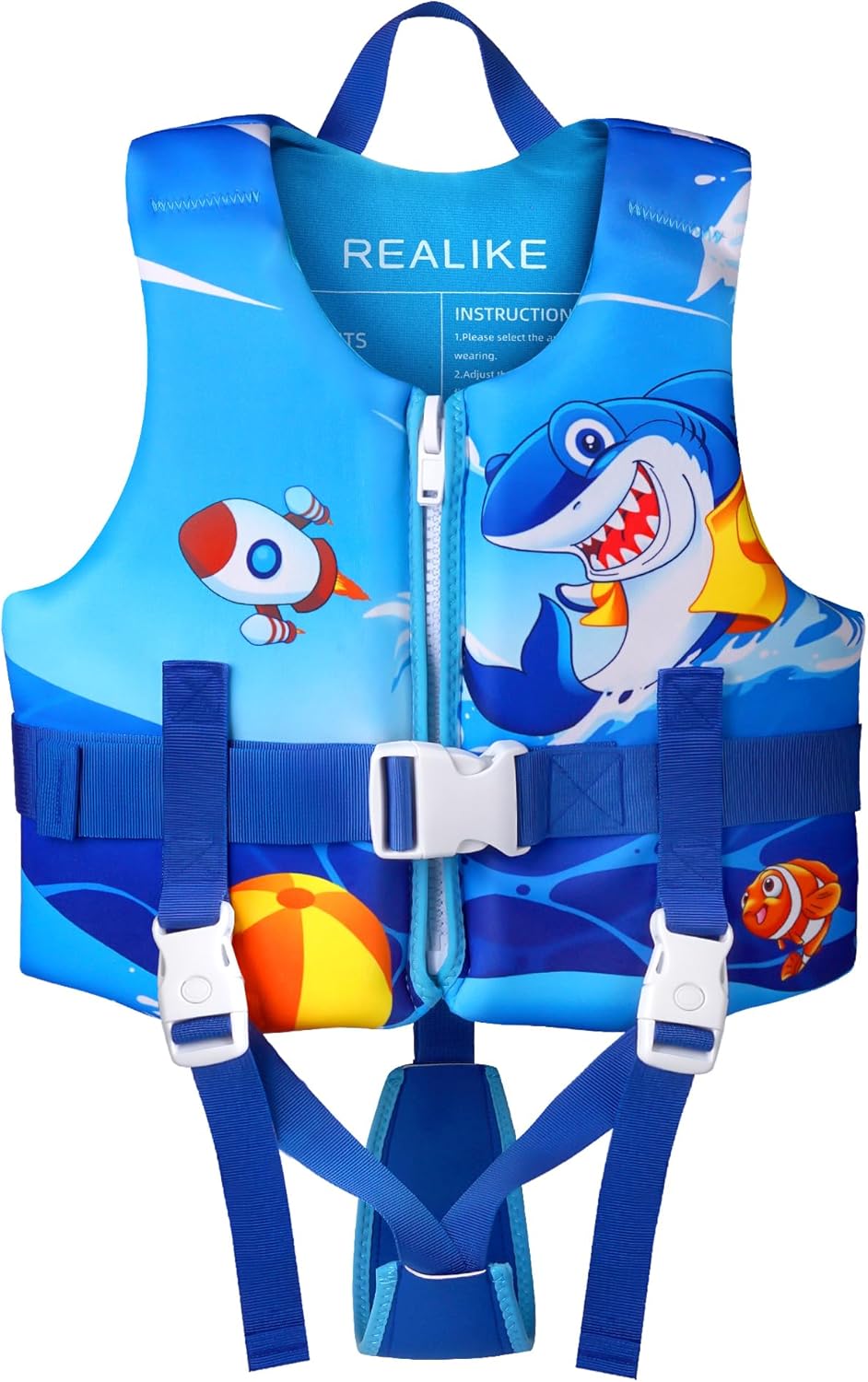 REALIKE Kids Swim Vest, Special Toddler Floaties with Adjustable Safety Strap, I...
