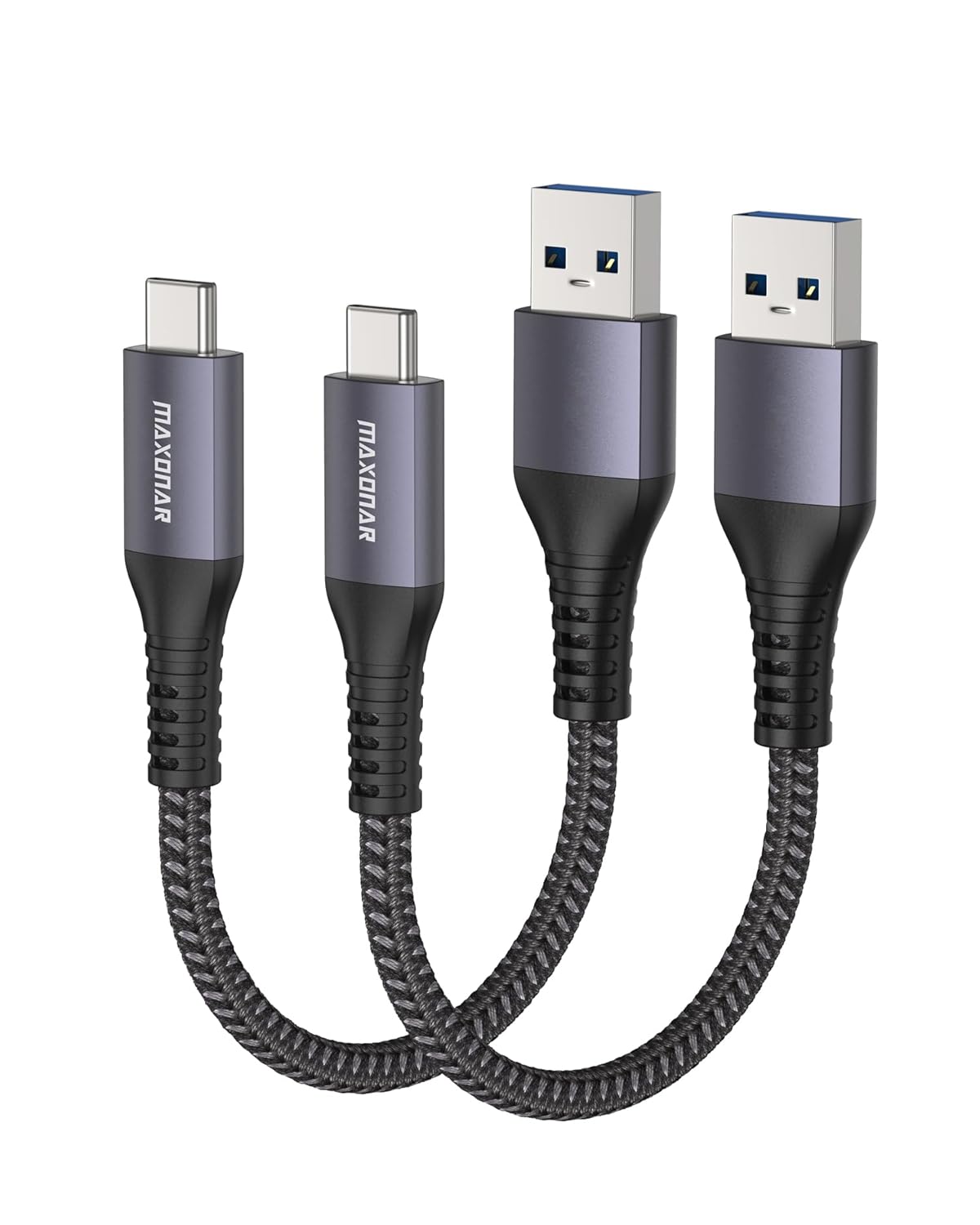 Maxonar USB C Cable Short 30cm/0.3M 2Pack [10Gbps Data] USB3.2 Gen2 Type C Andro...