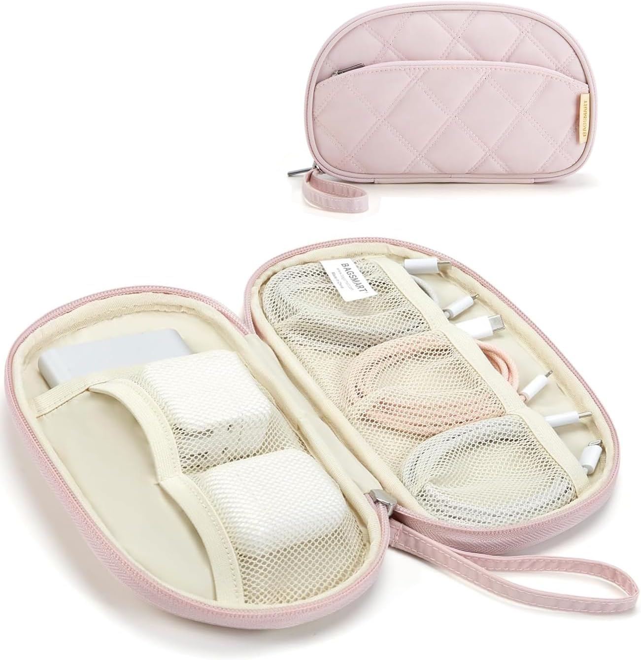 BAGSMART Travel Cord Organizer Electronics Organizer Travel Case, Puffer Cable O...