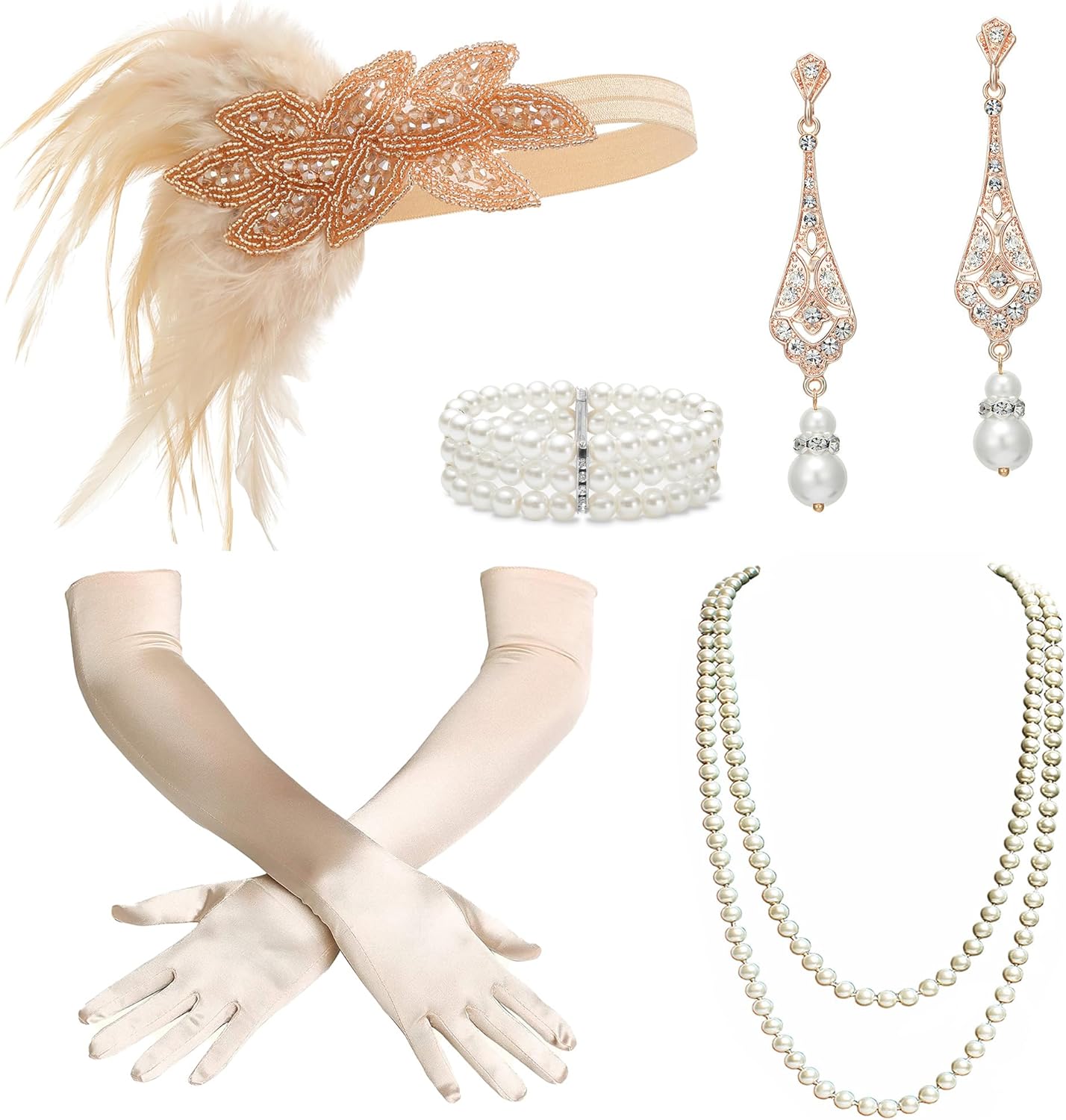 BABEYOND 1920s Flapper Accessories Great Gatsby Costume Accessories 20s Flapper...