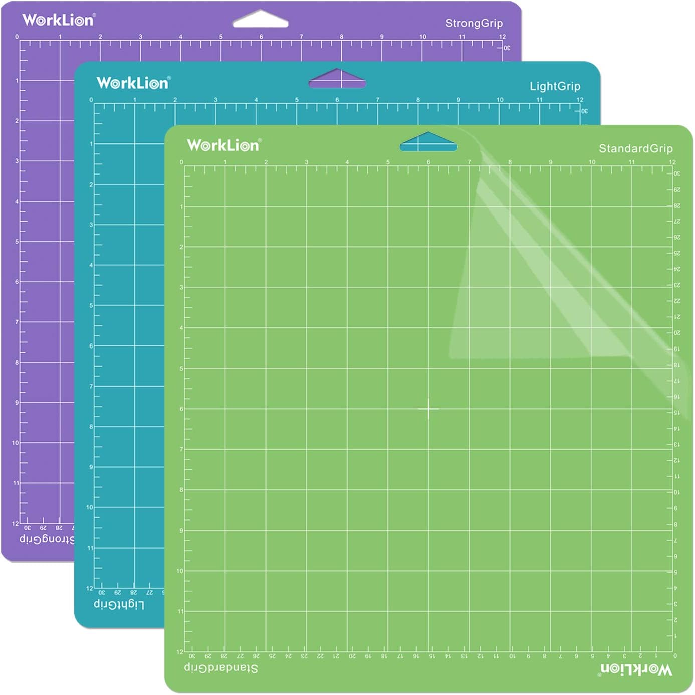 WORKLION Cutting Mat 12x12 for Cricut: Cricut Explore One/Air/Air 2/Maker Gridde...
