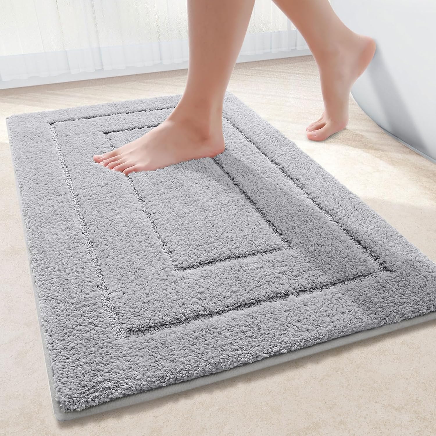 Buganda Bathroom Rugs, Soft and Absorbent Microfiber Bath Rugs, Special Non-Slip...