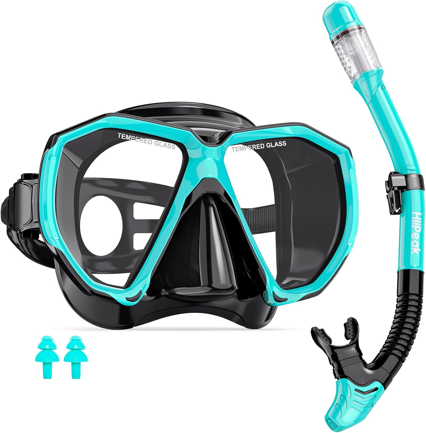 Snorkel Set Adult, HiiPeak Snorkeling Packages Scuba Diving Mask with Dry Top Sn...