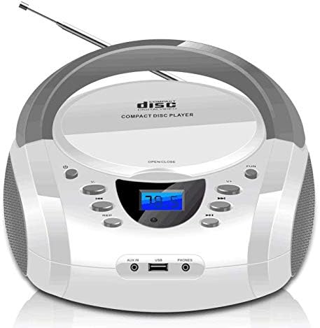 LONPOO CD Player, Special Portable Boombox with FM Radio/USB/Bluetooth/AUX Input...