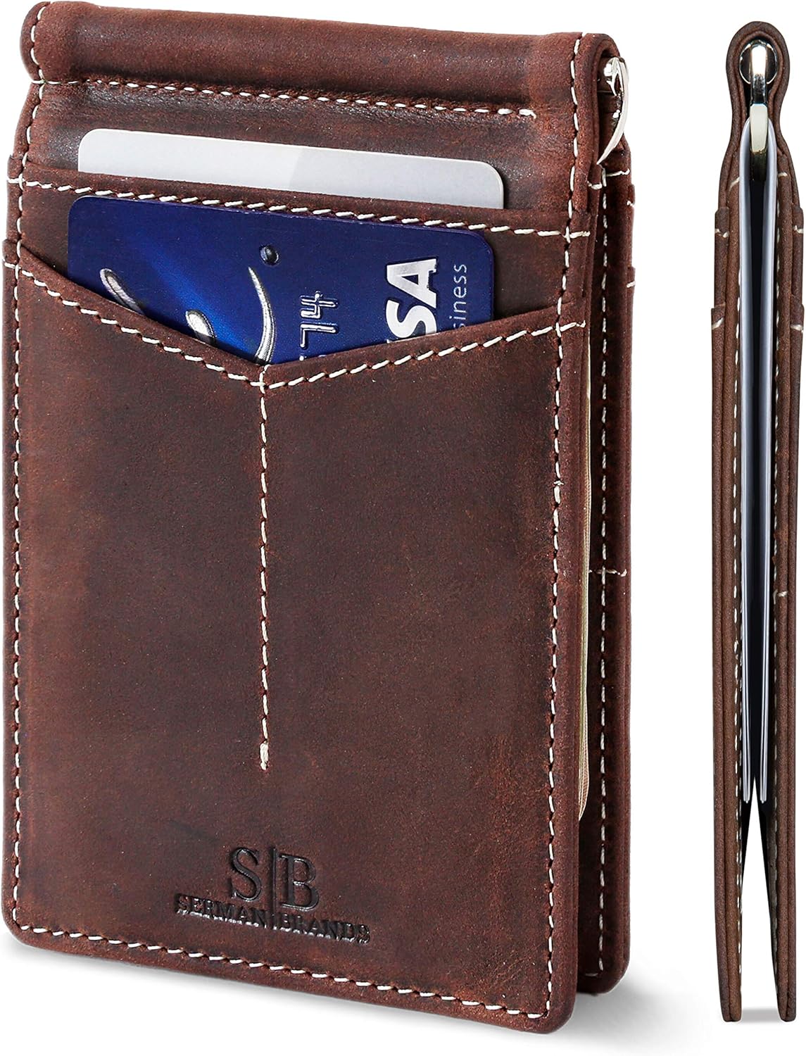 SERMAN BRANDS RFID Blocking Wallet Slim Bifold - G...