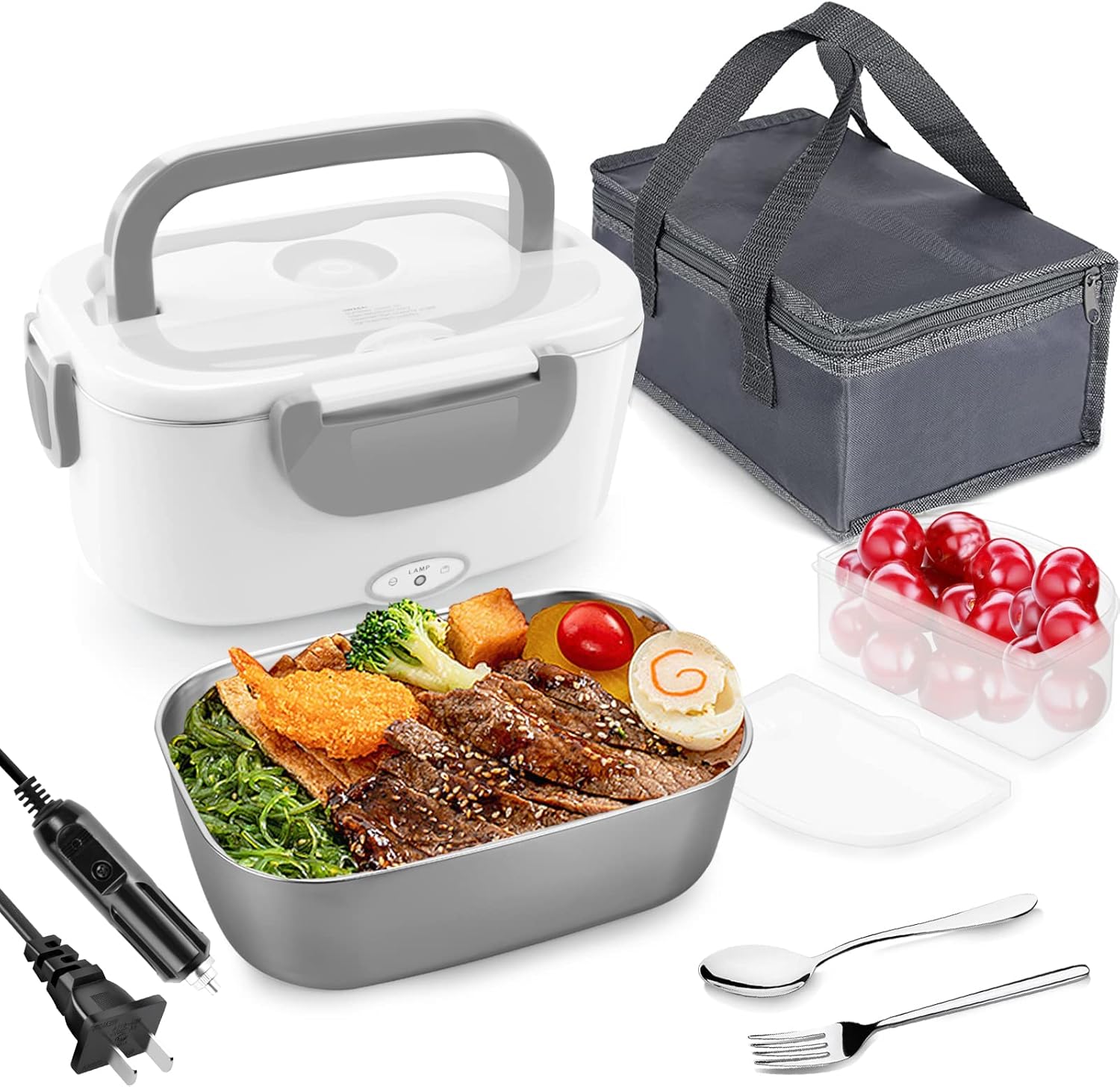 FVW Electric Lunch Box Food Heater, 3 in 1 Portable Food Warmer Lunch Box for Ca...