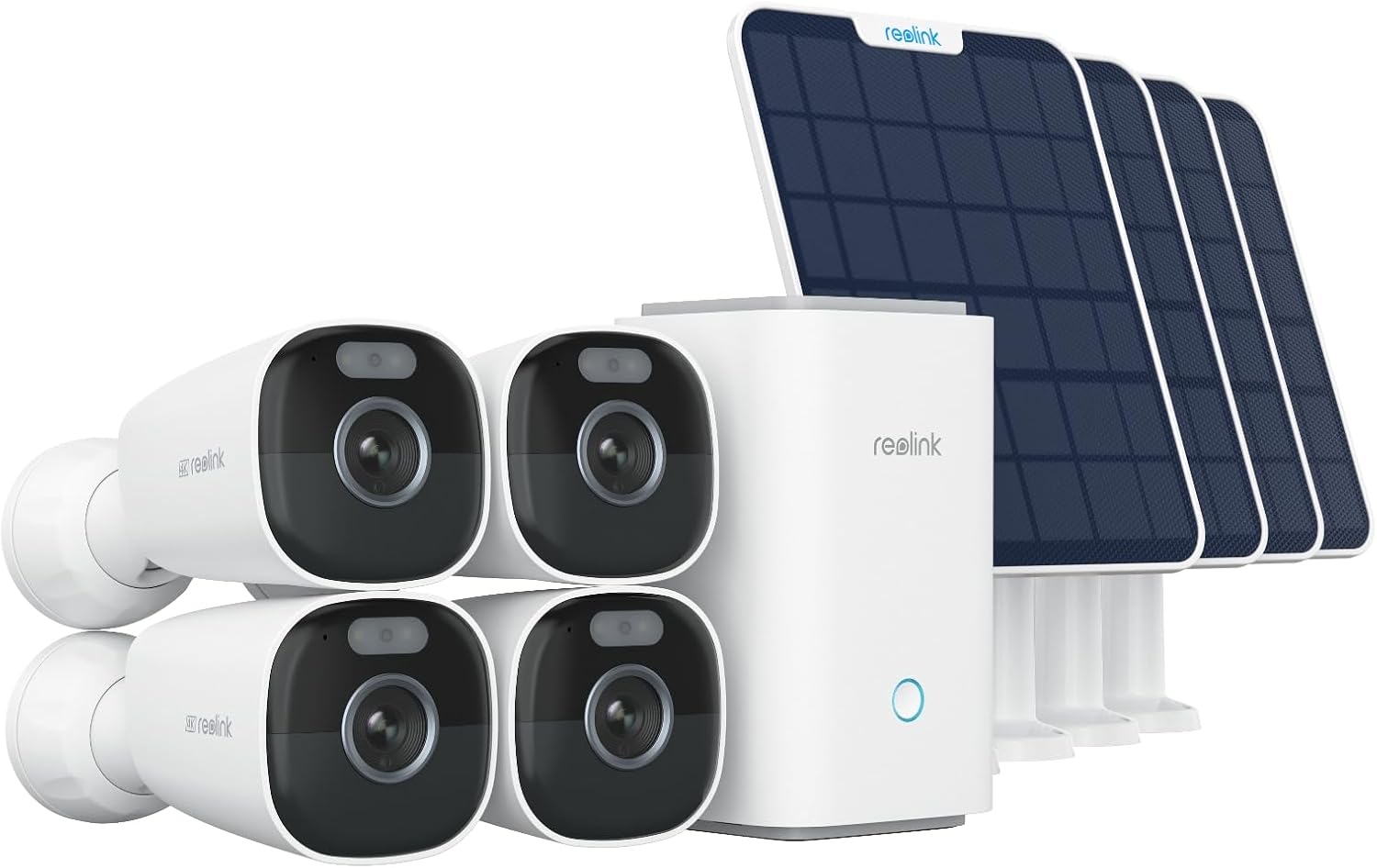 REOLINK 4K Security Cameras Wireless Outdoor System, Encrypted 1 Year Local Stor...