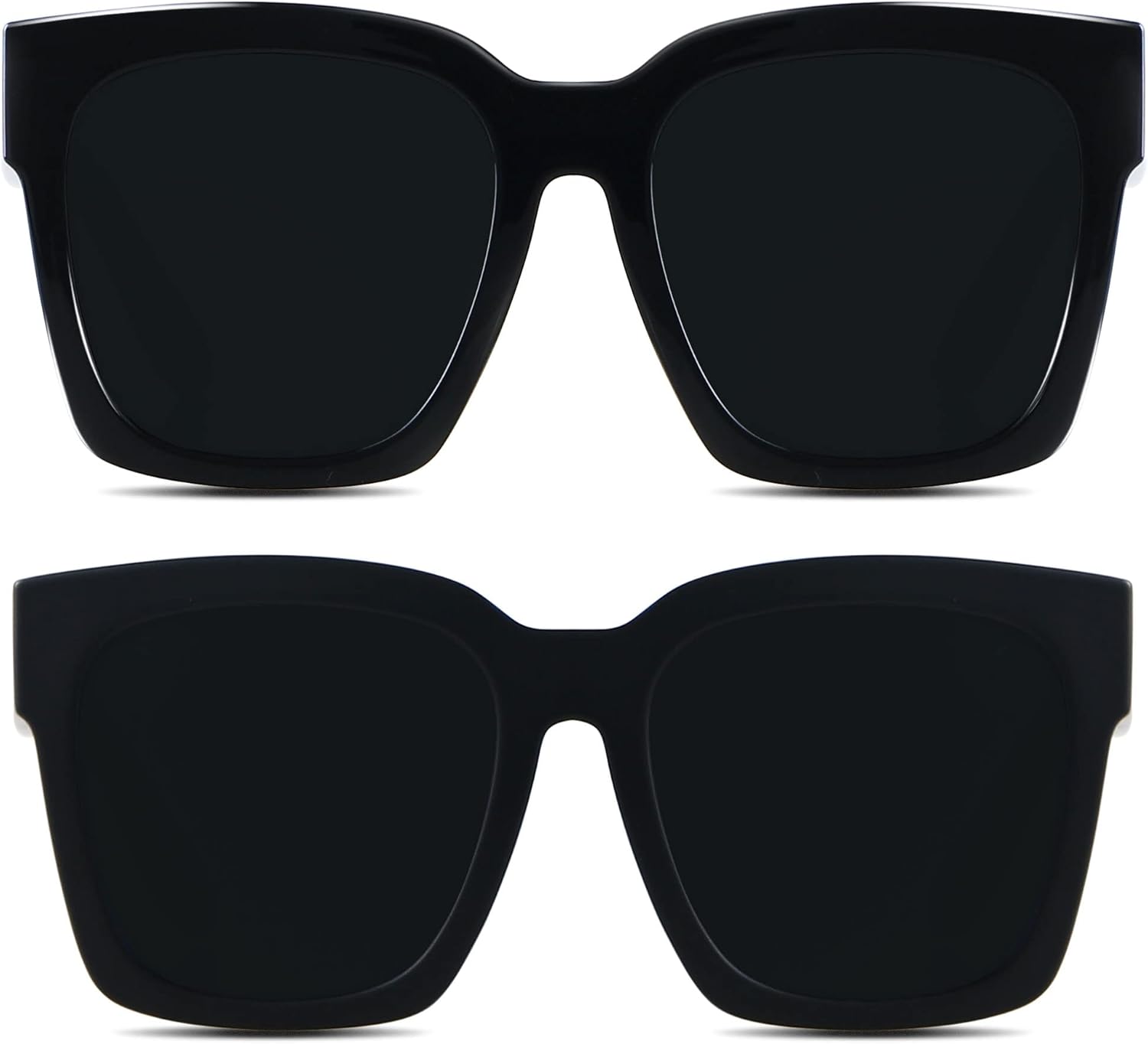 ANDWOOD Oversized Sunglasses, Special Big Large Square Wide Frame Shades, Innova...