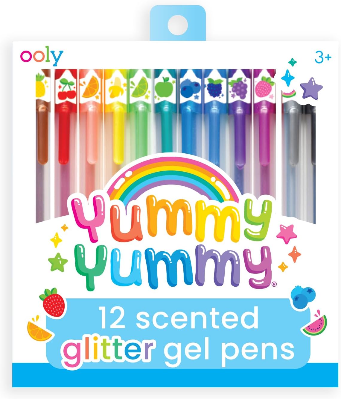Ooly Scented Yummy Yummy Glitter Gel Pens Set of 12 Pens (New Gen) - 1.00mm NIB...