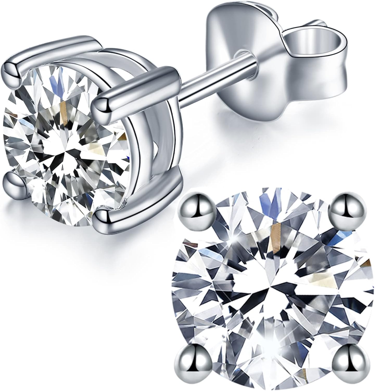 IMOLOVE Moissanite Stud Earrings, Special Lab Created Diamond Earrings with 0.6c...