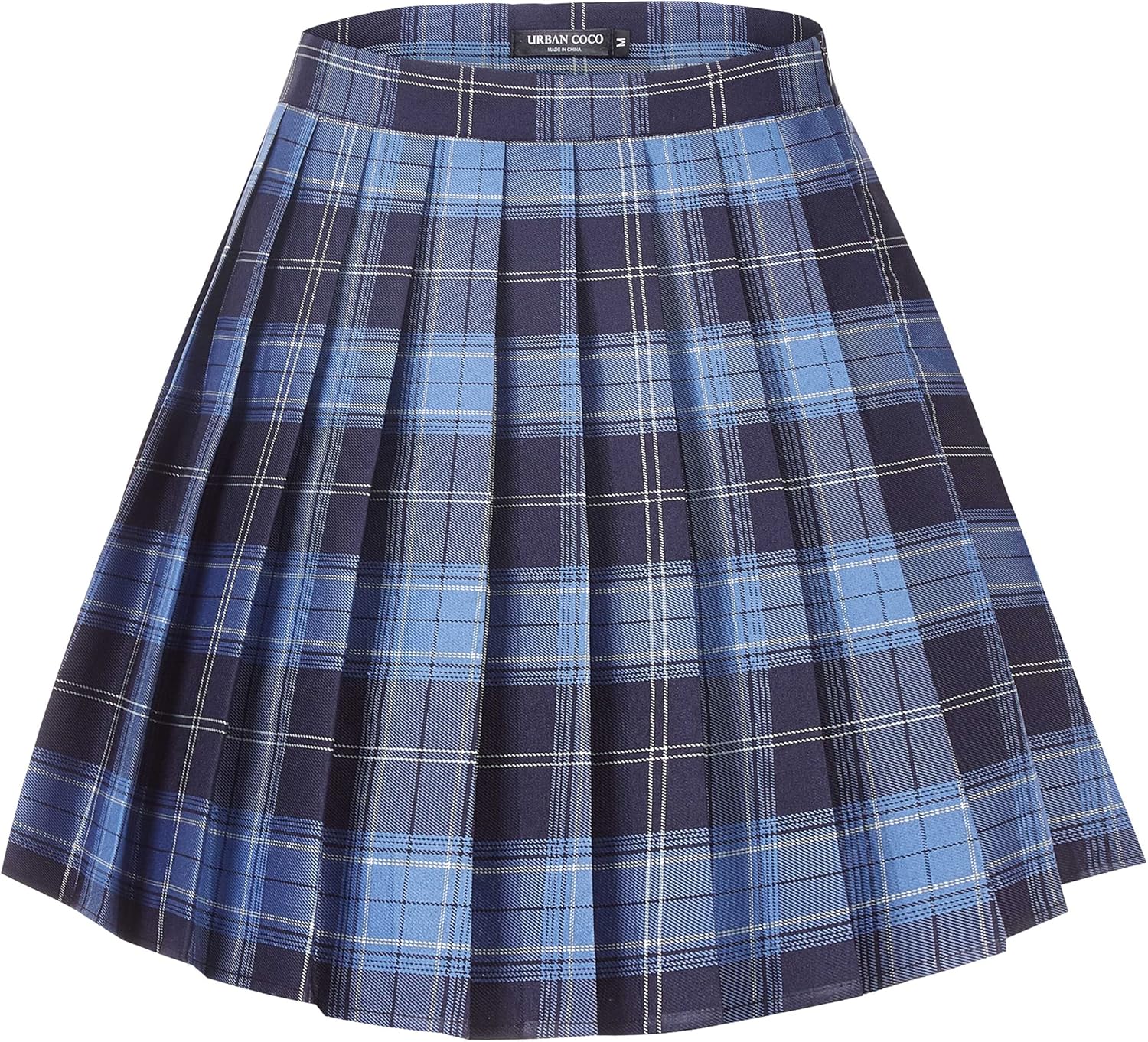 Urban CoCo Women's Uniform Skirt, Special Plaid Pleated Mini Skirt, Innovative U...