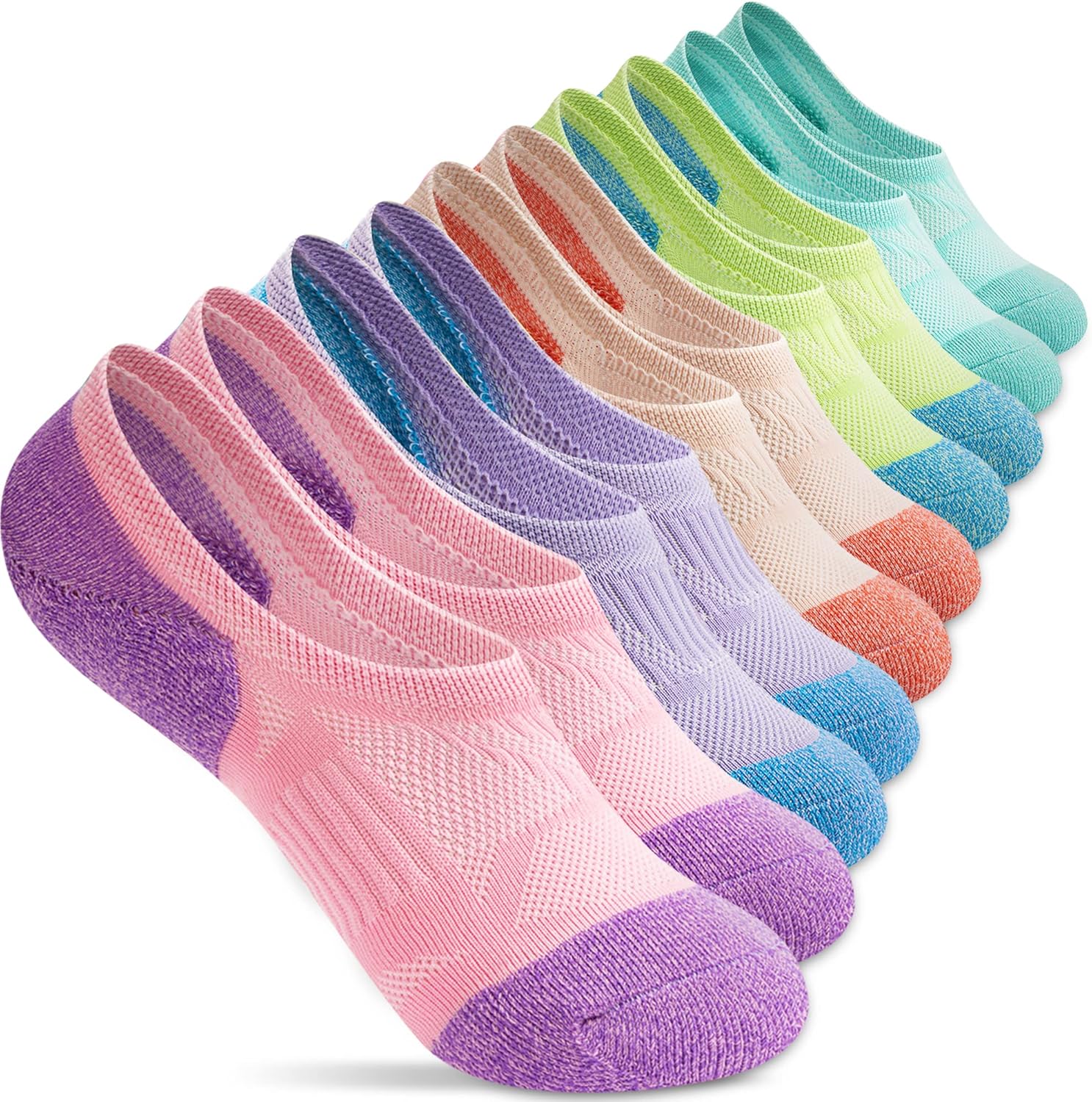 Gonii No Show Socks Womens Athletic Compression Running Low Cut Cushioned Socks...
