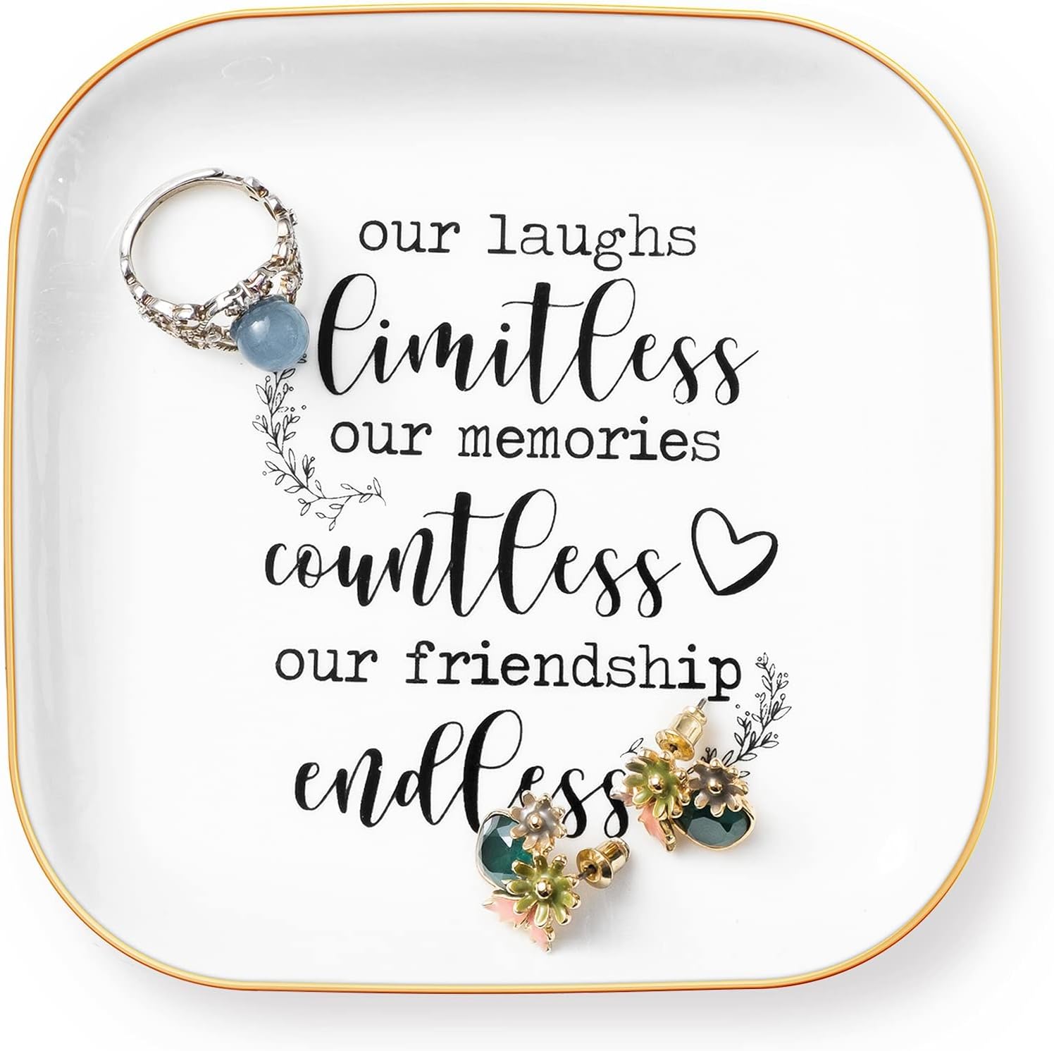 Titanape Friendship Gifts for Women Trinket Dish, Unique Gift for Friend Birthda...