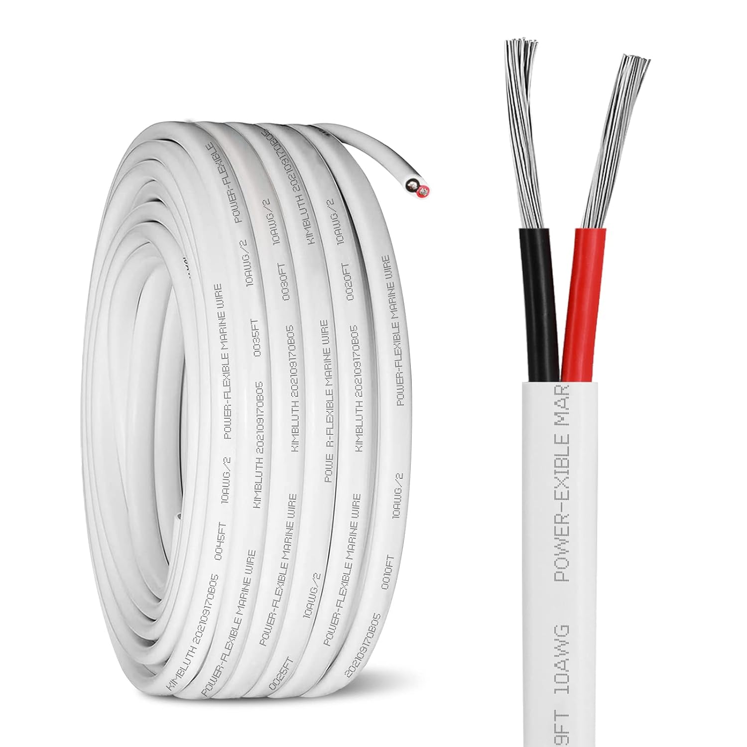 10 Gauge Duplex Marine Wire, Special Tinned Copper Boat Cable, Innovative 200ft...
