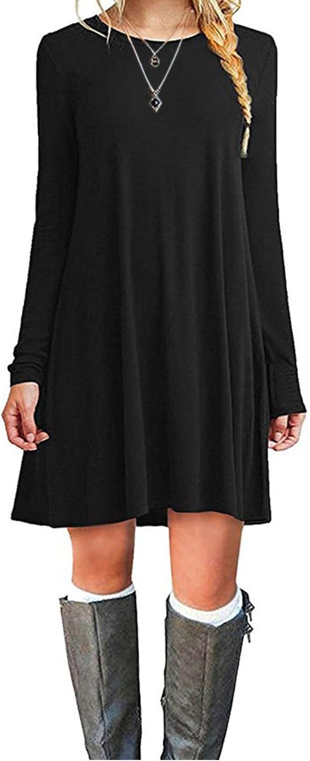 MOLERANI Women's Casual Plain Simple Long Sleeve T-Shirt, Special Loose Dress fo...