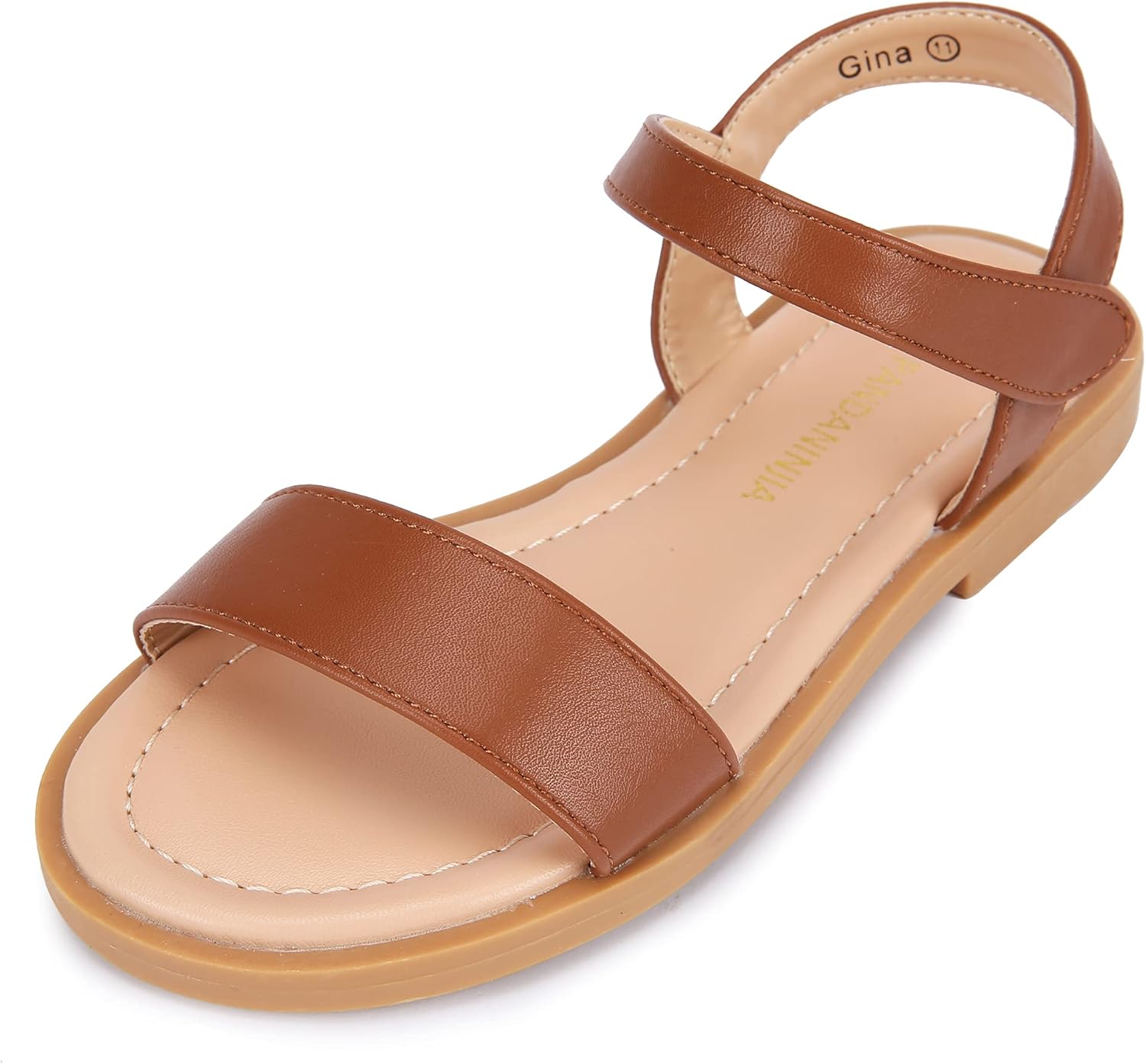 PANDANINJIA Gina Girls Sandals, Special Open Toe Summer Flats, High-Quality Dres...