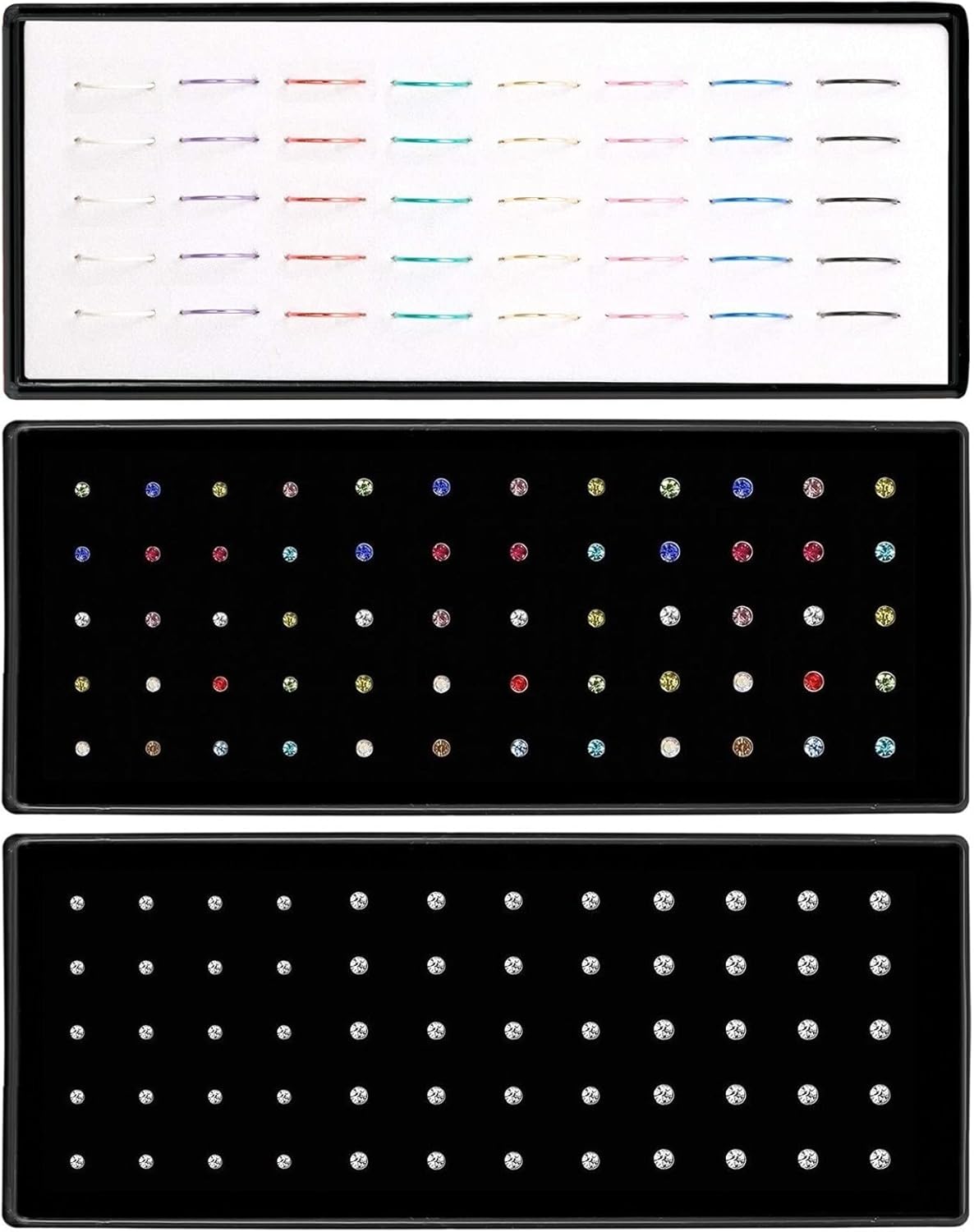 Nose Rings Studs and Hoops, Surgical Stainless Steel Hypoallergenic Nose Rings S...