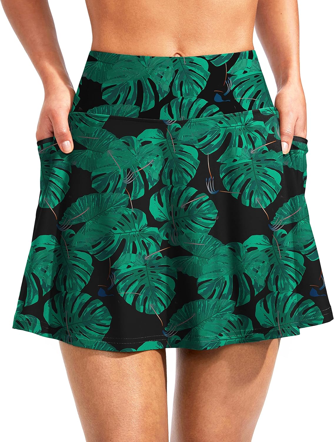 Kayrth Women's Swimwear, Special High Waisted Swim Skirt with Zipper Pockets, In...