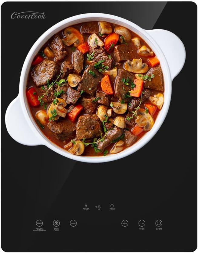 COVERCOOK Portable Induction Hob,Single Induction Cooker, Plug in Electric Cookt...