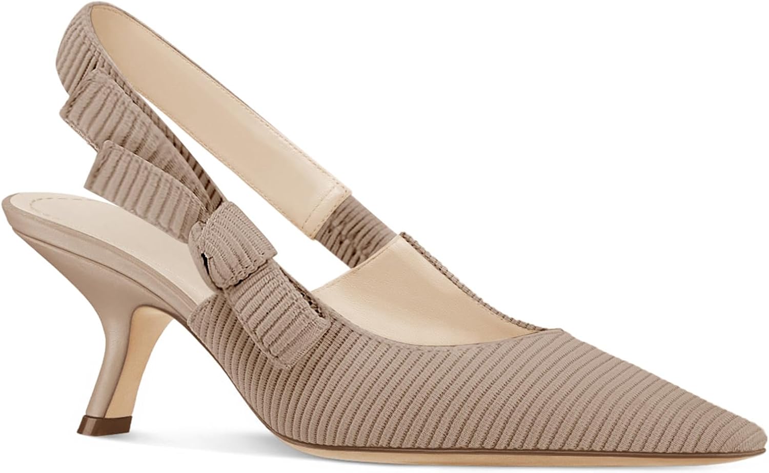 Coutgo Womens Slingback Kitten Heels Closed Pointe...