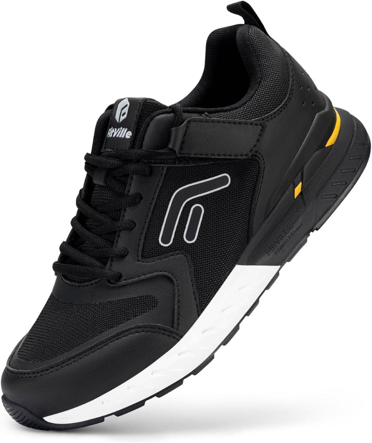 FitVille Men's Walking Shoes, Special Wide Width Diabetic Shoes, Innovative Hand...