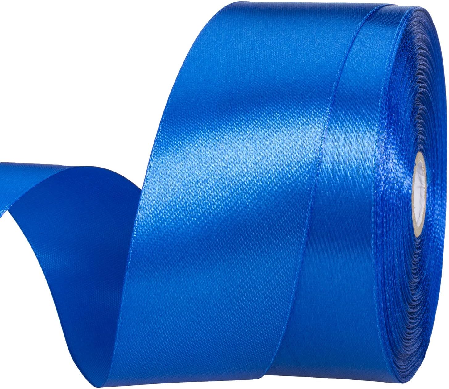1 1/2 Inch Royal Blue Solid Satin Ribbon, 50 Yards Craft Fabric Ribbon for Gift...