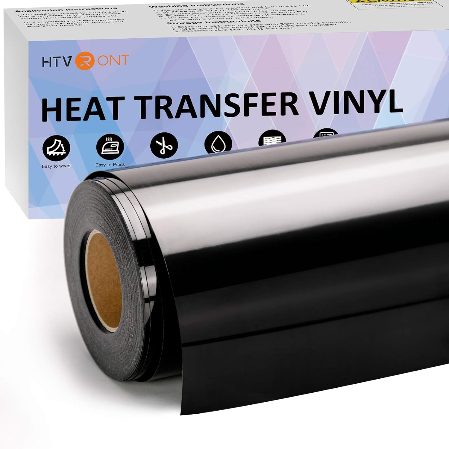 HTVRONT Heat Transfer Vinyl, Special HTV Roll for Iron On, Innovative 12" x 50FT...