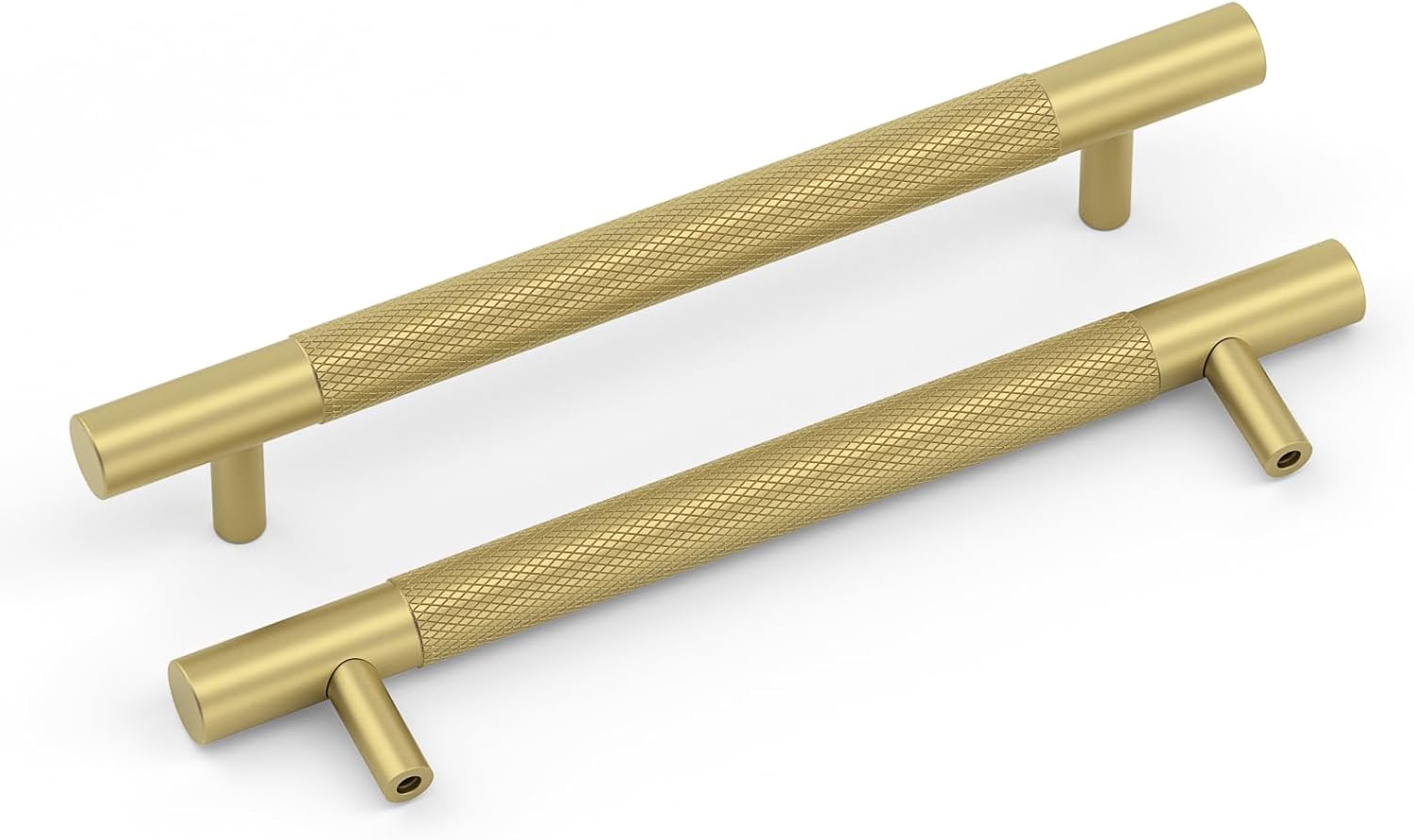 LONTAN 10 Pack Gold Kitchen Cupboard Handles 128mm Hole Centers Gold Handles, Ki...