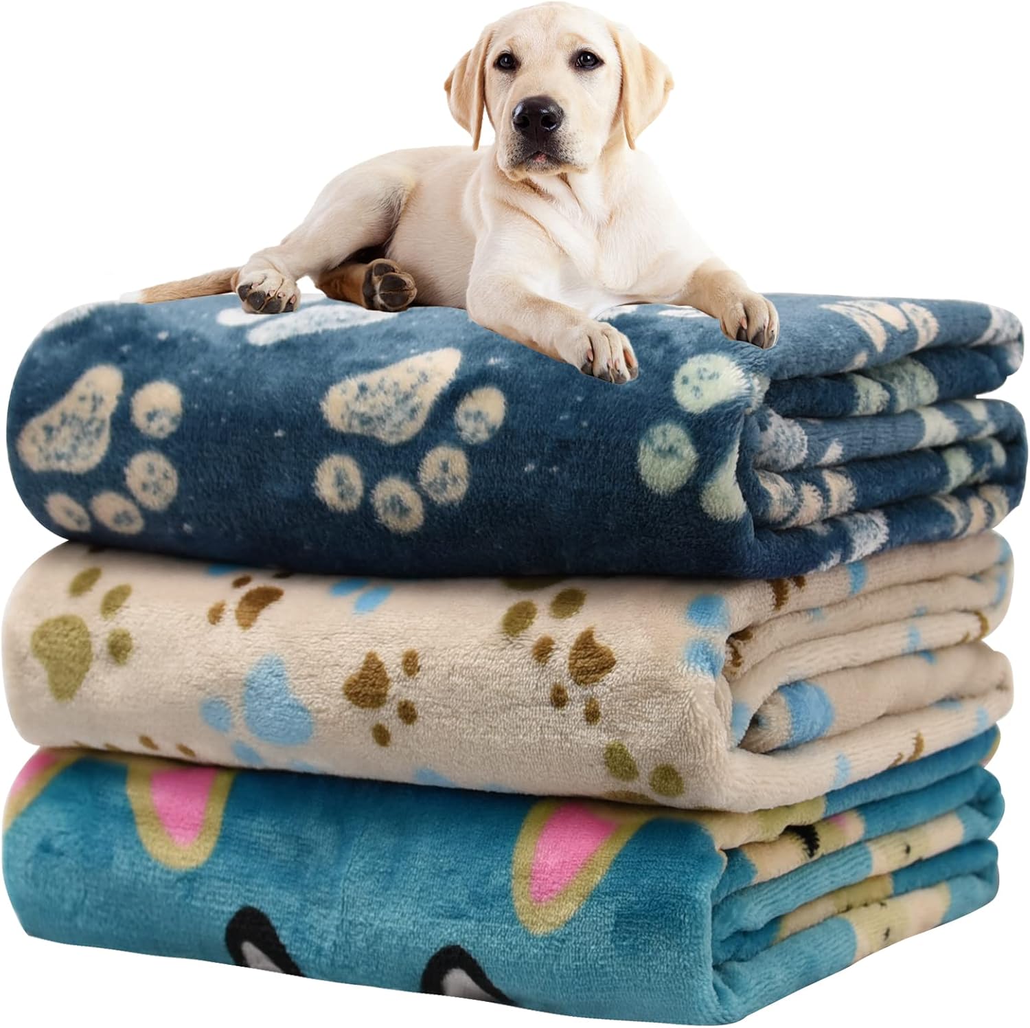1 Pack 3 Blankets for Dogs Blankets for Large Dogs Medium Dog Blanket Super Soft...