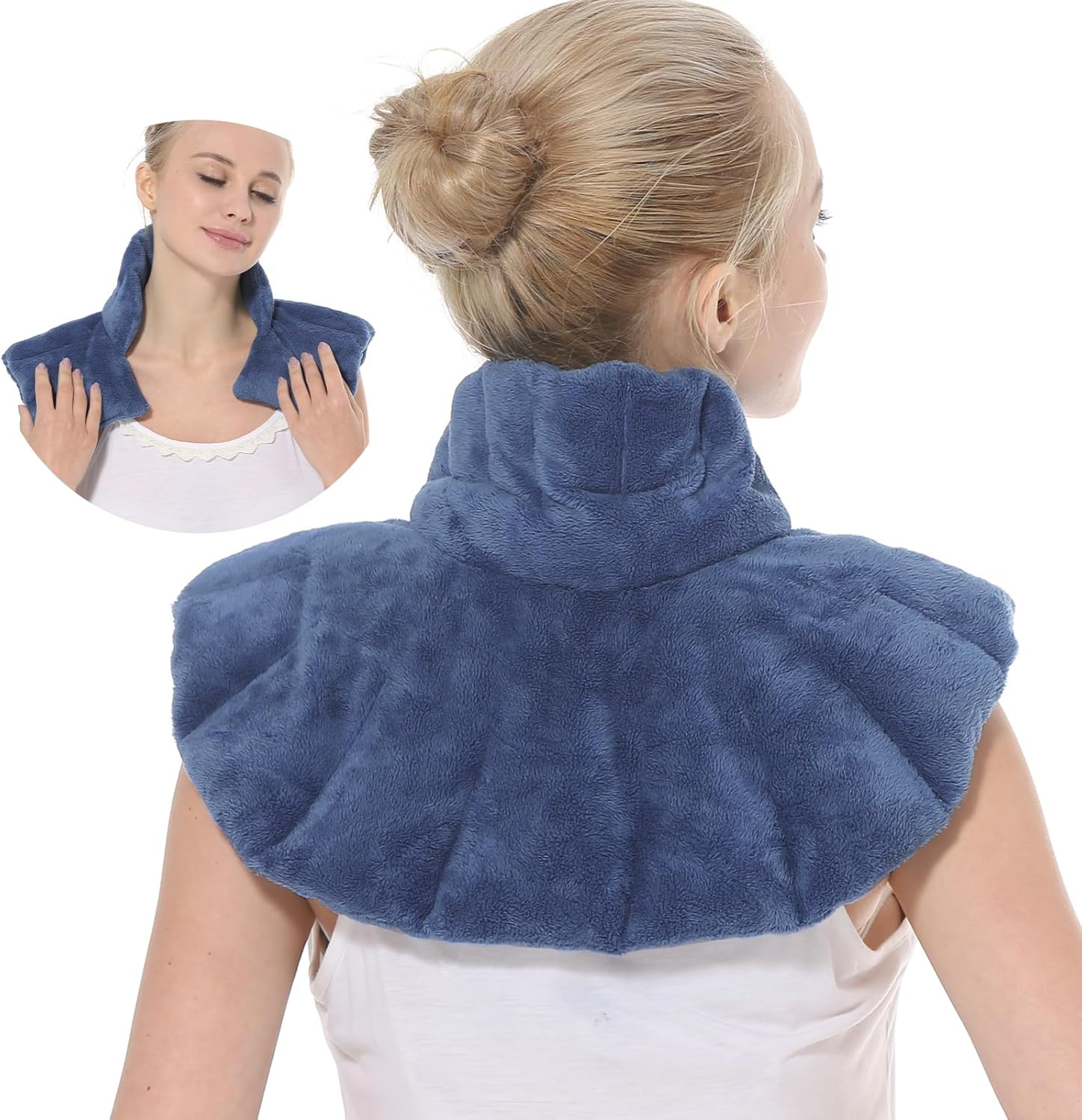 Aroma Season Neck and Shoulder Heat Pad Neck Warmer Microwave Neck Pillow for Ne...