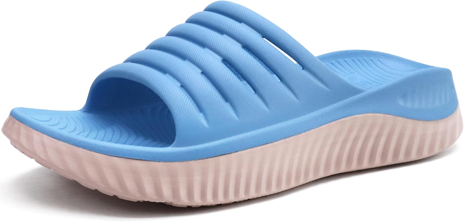 GPOS Womens Recovery Slides, Special Sandals with Orthotic Plantar Fasciitis Rel...