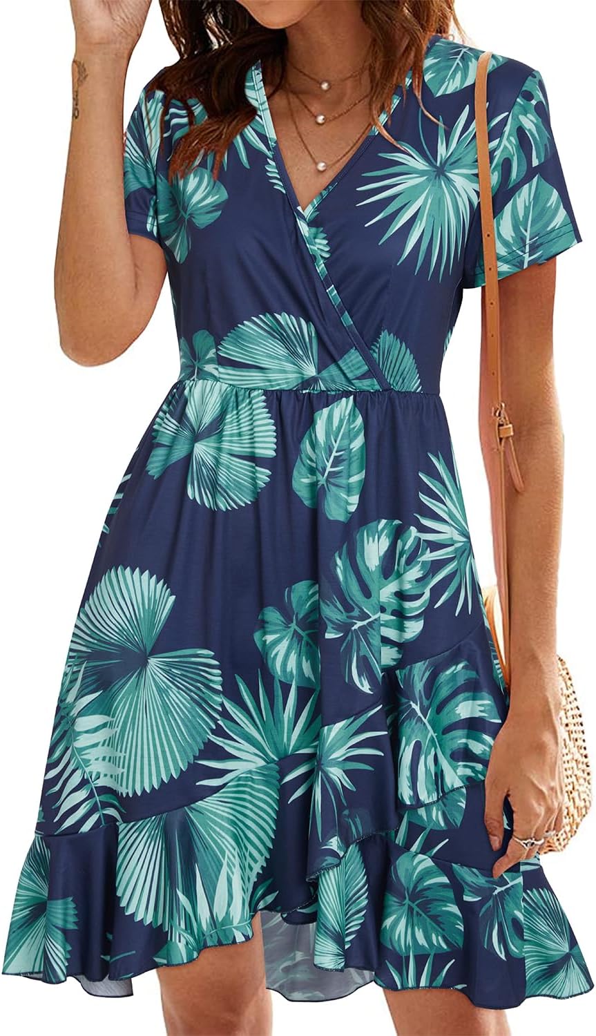 ULTRANICE Women's Summer Dresses 2024 Spring Floral V Neck Adjustable Spaghetti...