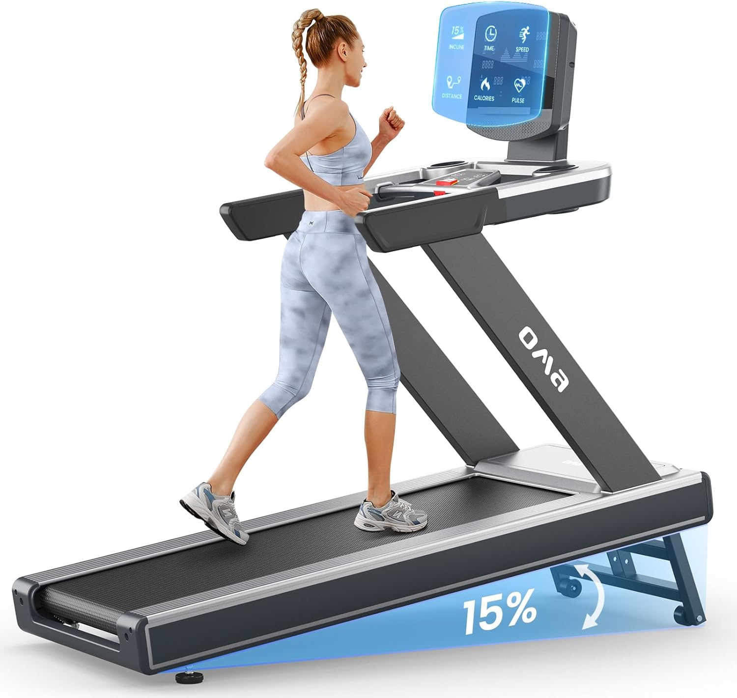 OMA Treadmill 5925 6134 6830, Treadmills for Home with Incline 15%, Folding Trea...