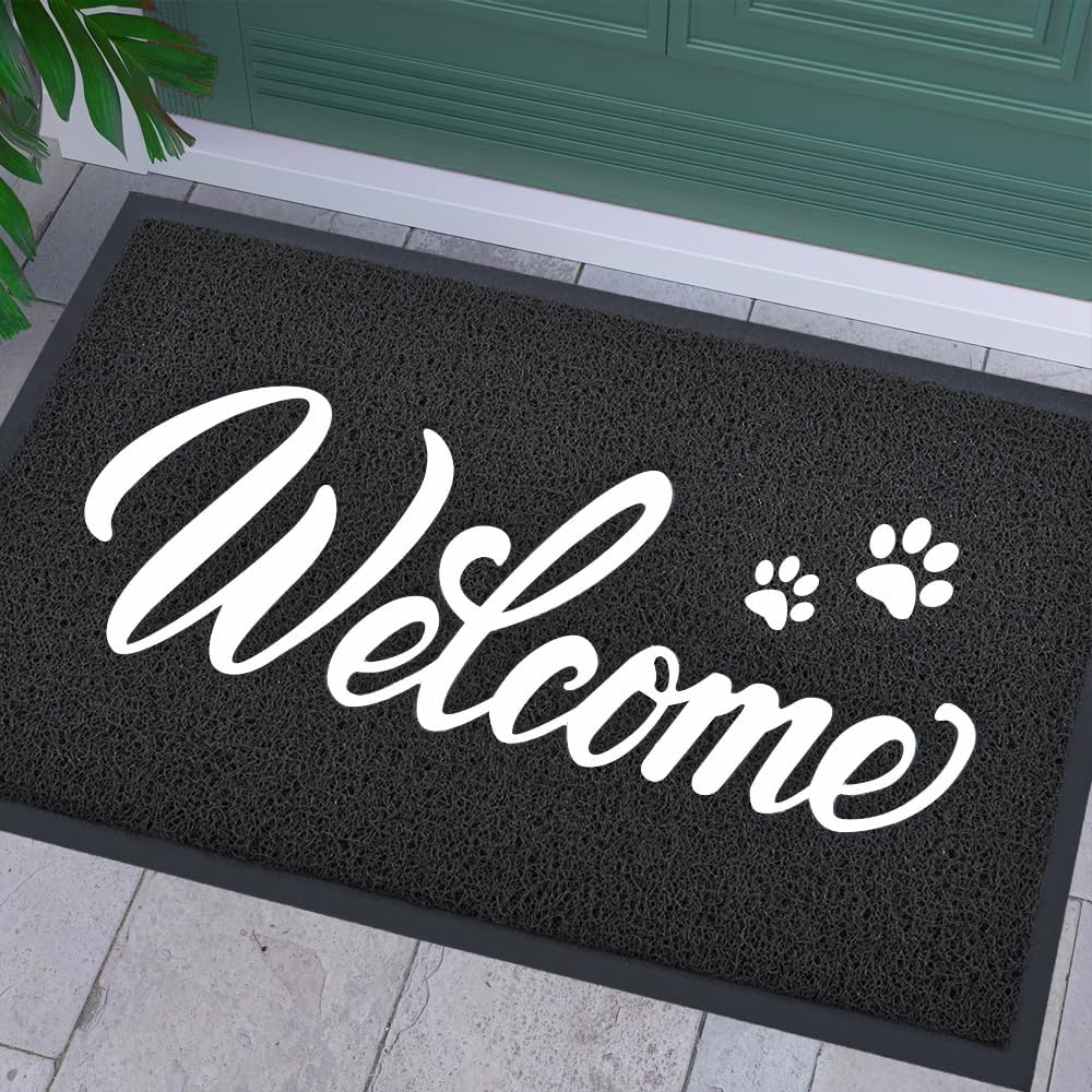 Welcome Matt Outdoor/Indoor, Special 100% Waterproof Front Door Mat for Home Ent...