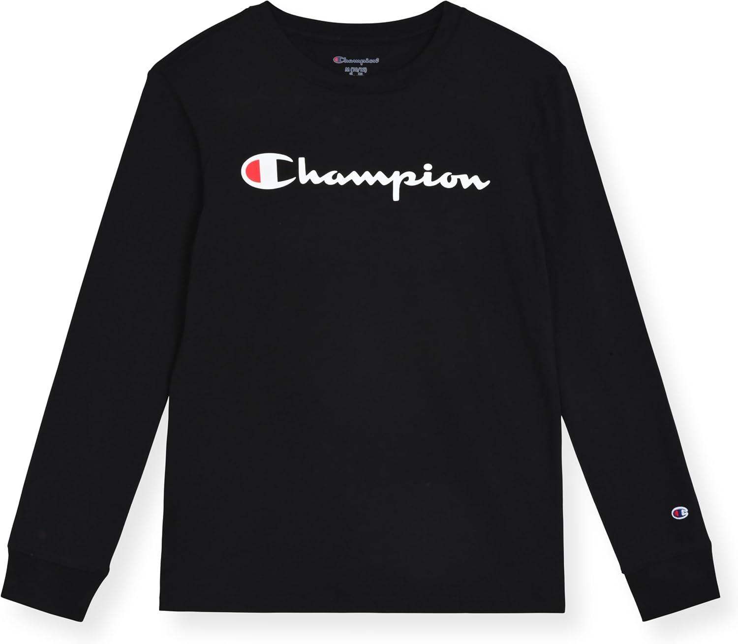 High-Quality Champion Boys Long Sleeve Tee Shirt, Special Kids Tops, Large Signa...