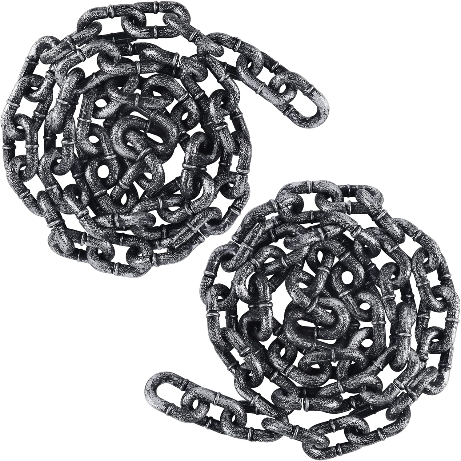 Zcaukya 2 Pcs Halloween Plastic Chain, 6 FT Halloween Props Fake Chains, Plastic...