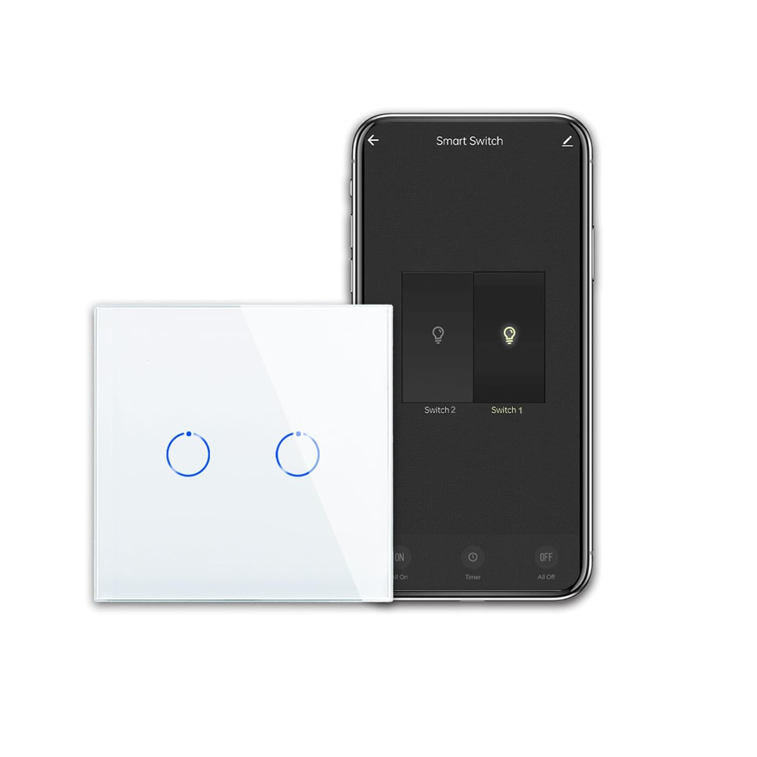 CNBINGO WiFi Smart Light Switch Work with Alexa, Google Assistant, Multi-Way Con...