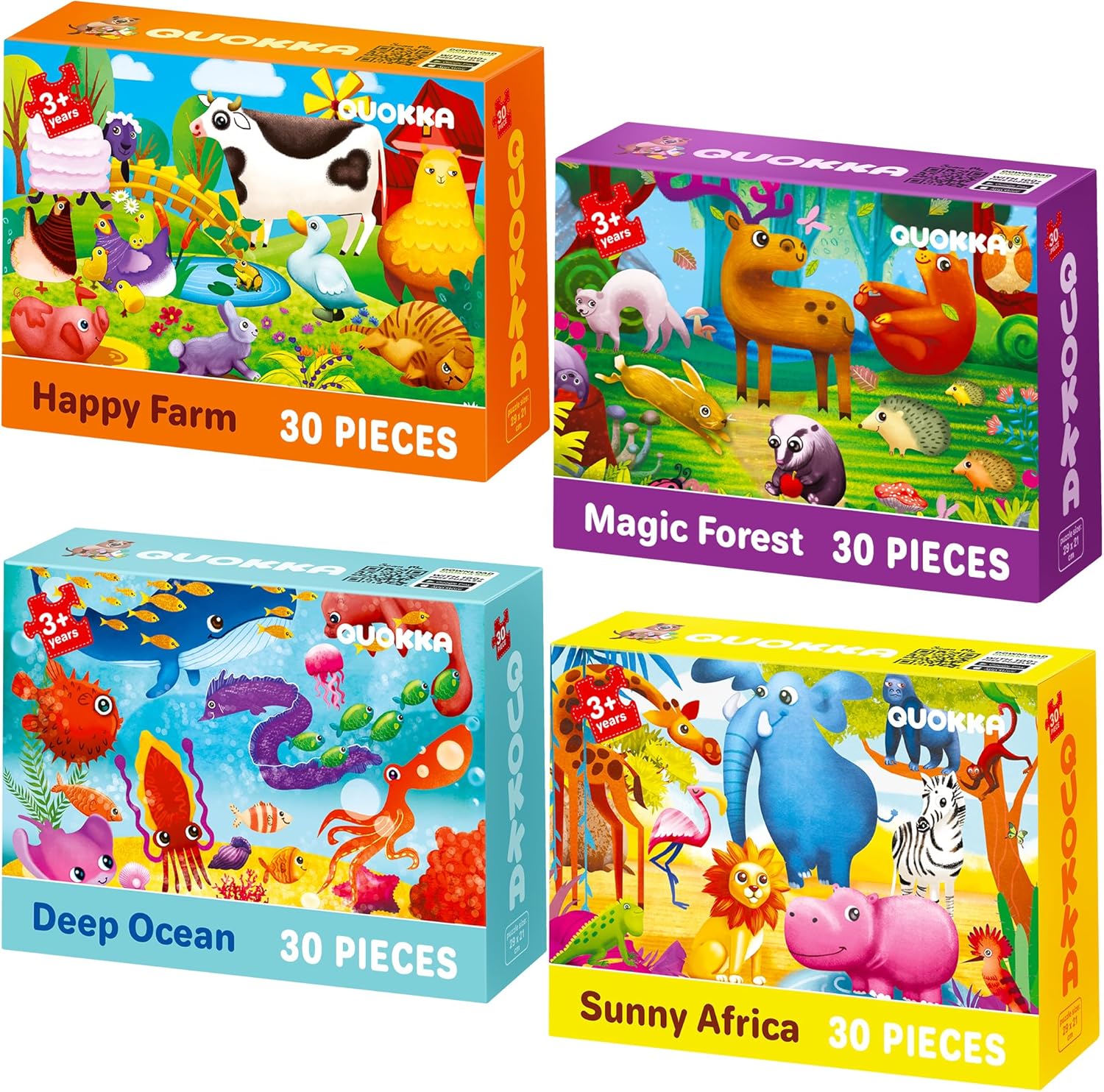 QUOKKA Puzzles for Toddlers, Special Learning Jigsaw Puzzles for Kids Ages 2-6,...
