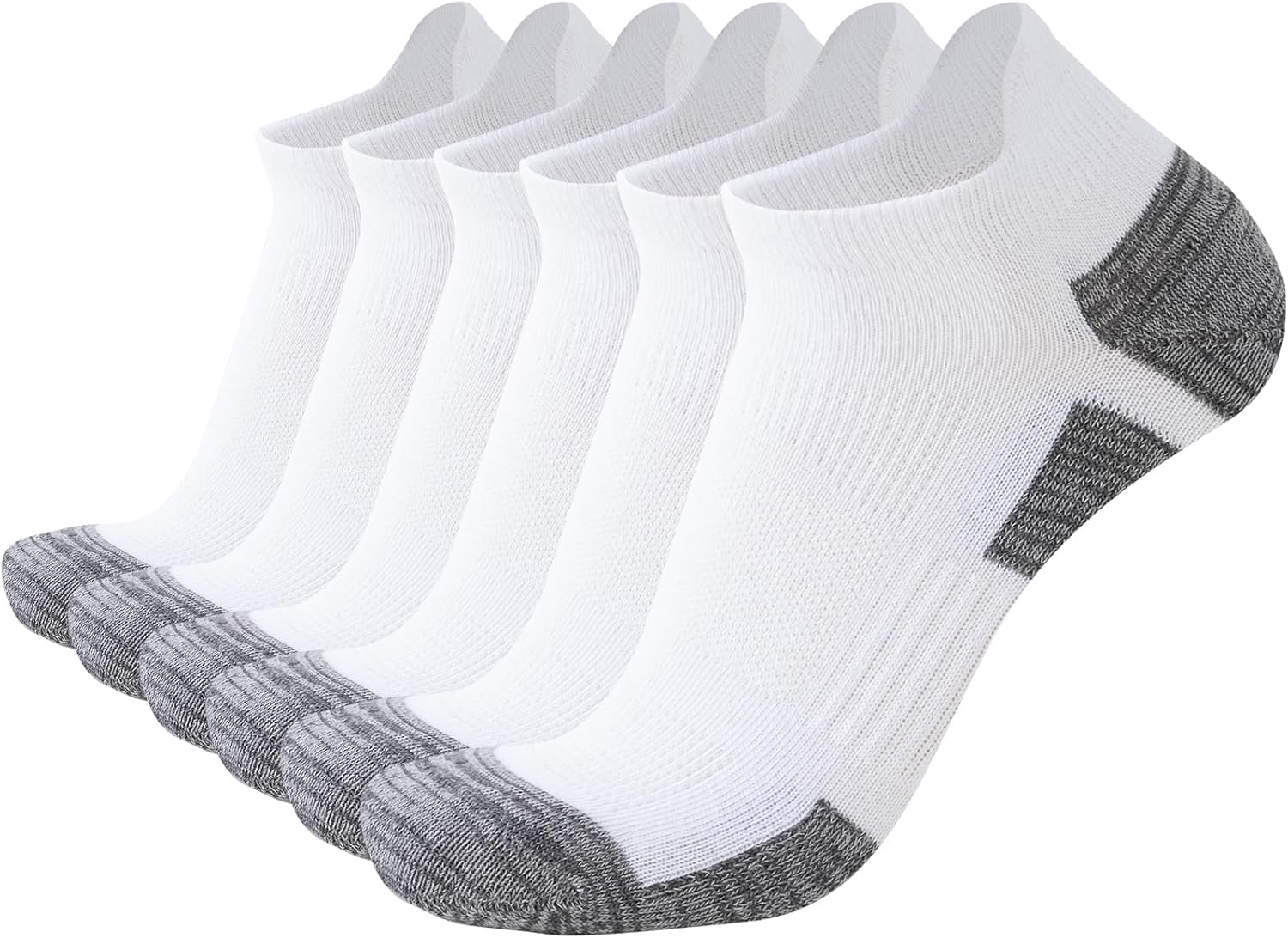SockWaddles Trainer Socks for Men, 6 Pairs Cushioned Running Socks with Arch Sup...