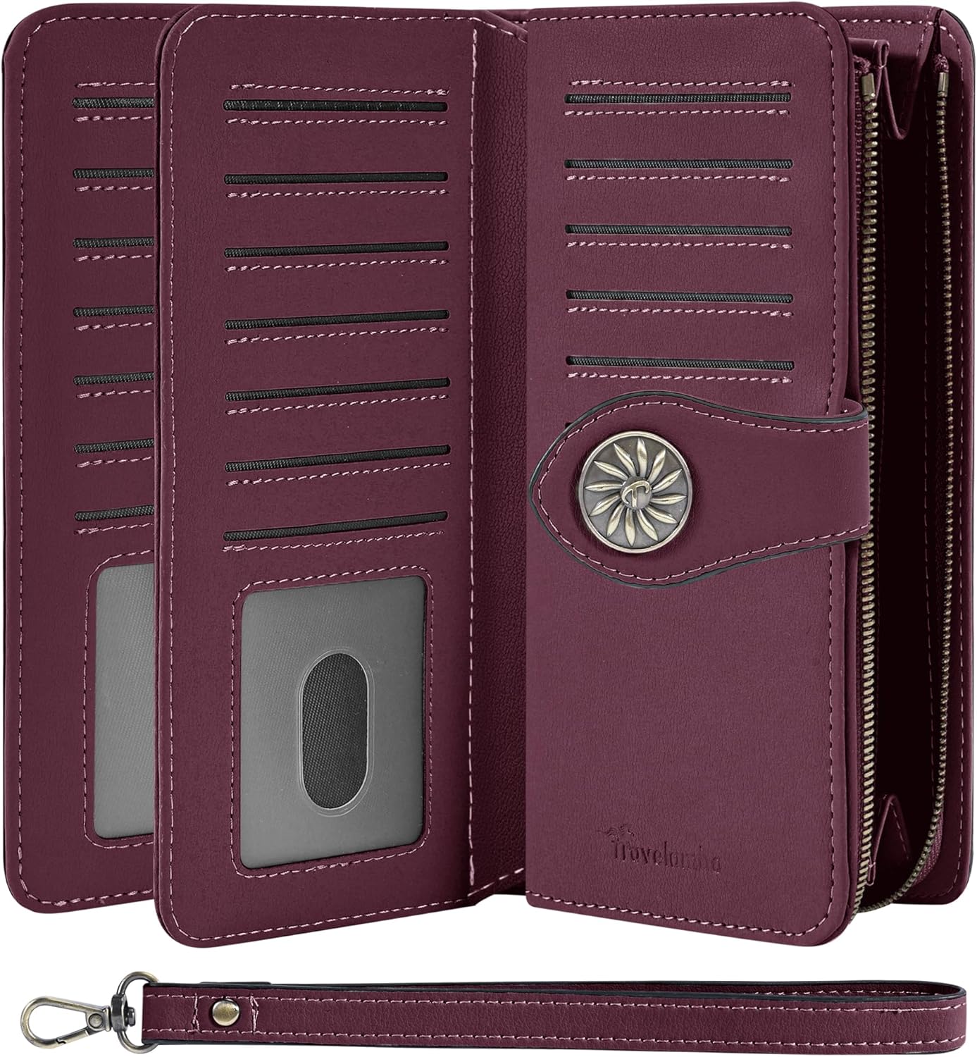 Travelambo Women's Wallet, Special RFID Blocking Credit Card Holder, High-Capaci...