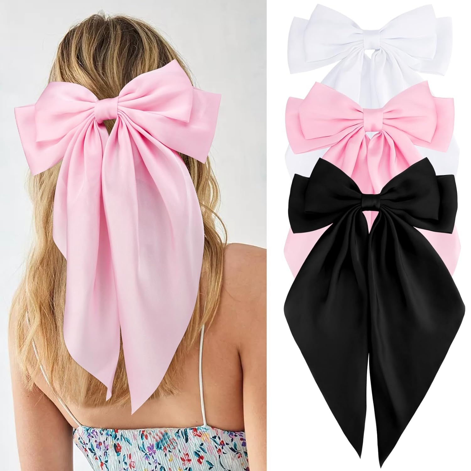 Velscrun Hair Bows, Special Hair Bows for Women and Girls, Innovative Silky Sati...