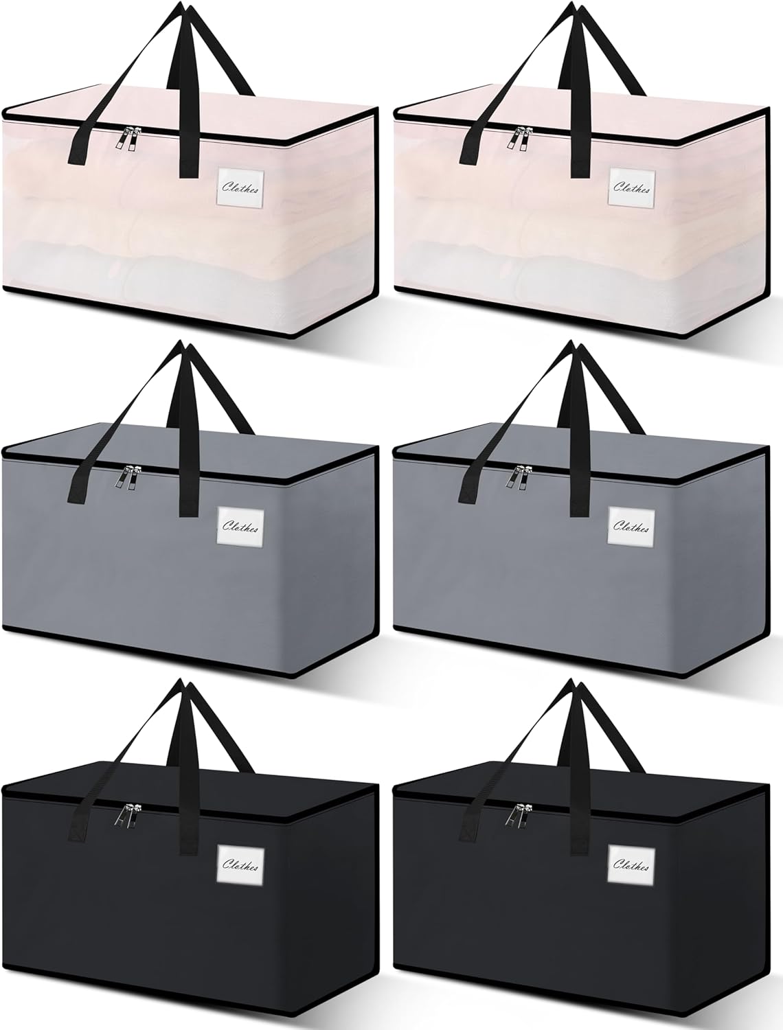 Heavy Duty Moving Bags - Extra Large Packing Bags and Storage Totes, Collapsible...