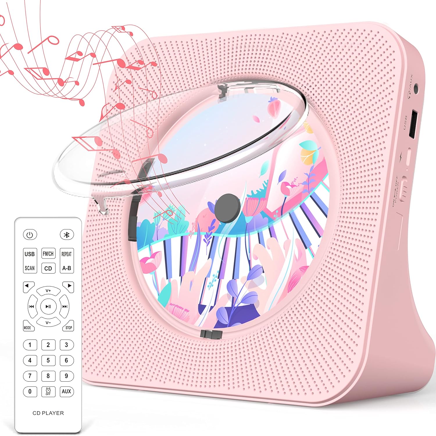 Greadio CD Player Portable with Bluetooth 5.0, HiFi Sound Speaker, CD Music Play...