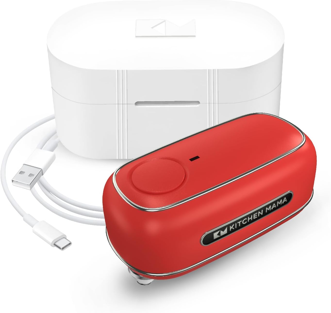 Kitchen Mama Orbit One Rechargeable Can Opener: Hands-Free Operation, Type-C Cha...