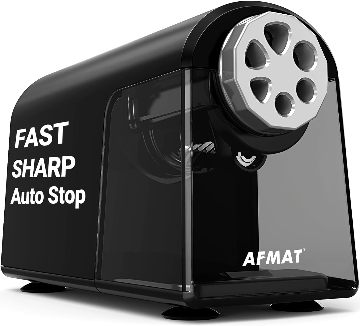AFMAT Heavy Duty Electric Pencil Sharpener for Classroom, 6 Holes, Electric Penc...