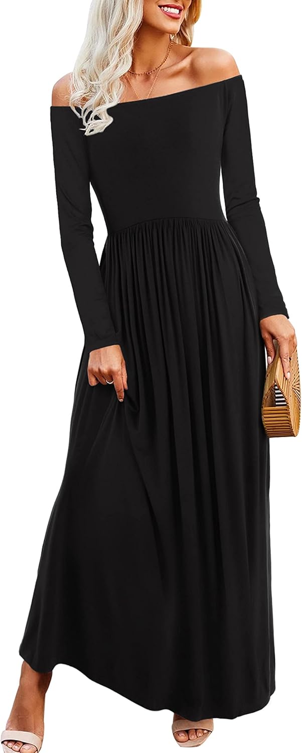 Amoretu Dress, Special Dresses for Women, Unique Long Sleeve Dress With Off Shou...