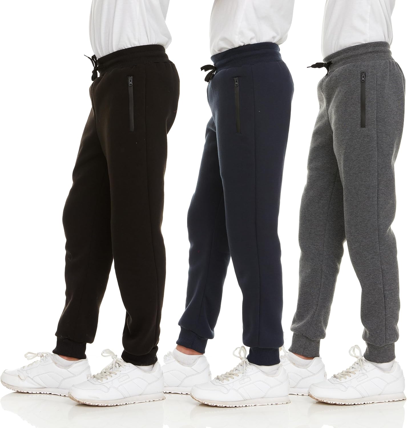 PURE CHAMP 3Pk Boys Sweatpants Fleece Athletic Workout Kids Clothes Boys Joggers...