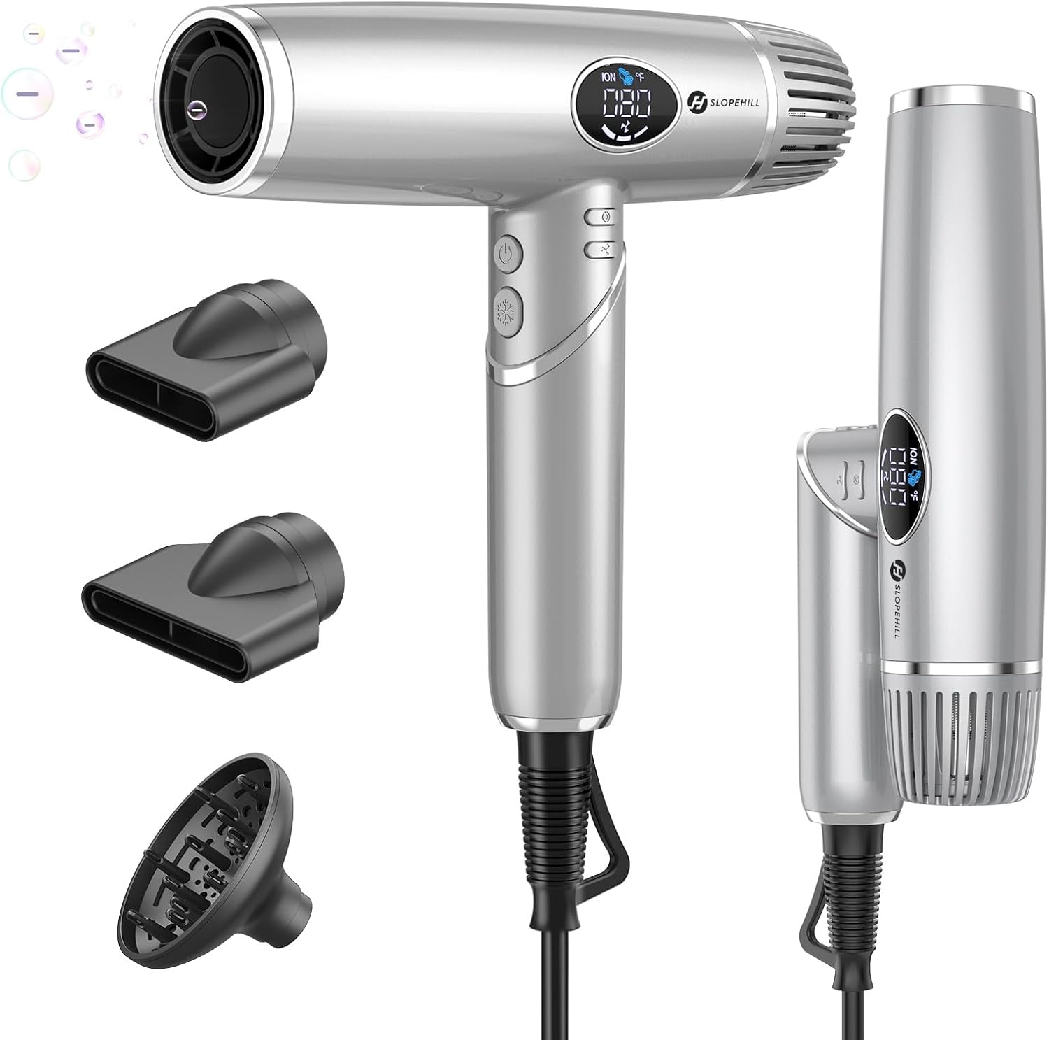 Hair Dryer, slopehill Professional Foldable Blow Dryer, Ionic Hairdryer, High-Sp...