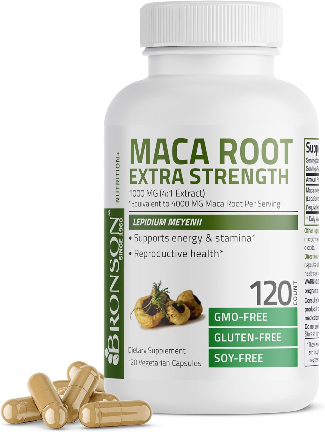 Bronson Maca Root Extra Lepidium Meyenii, Non-GMO,...