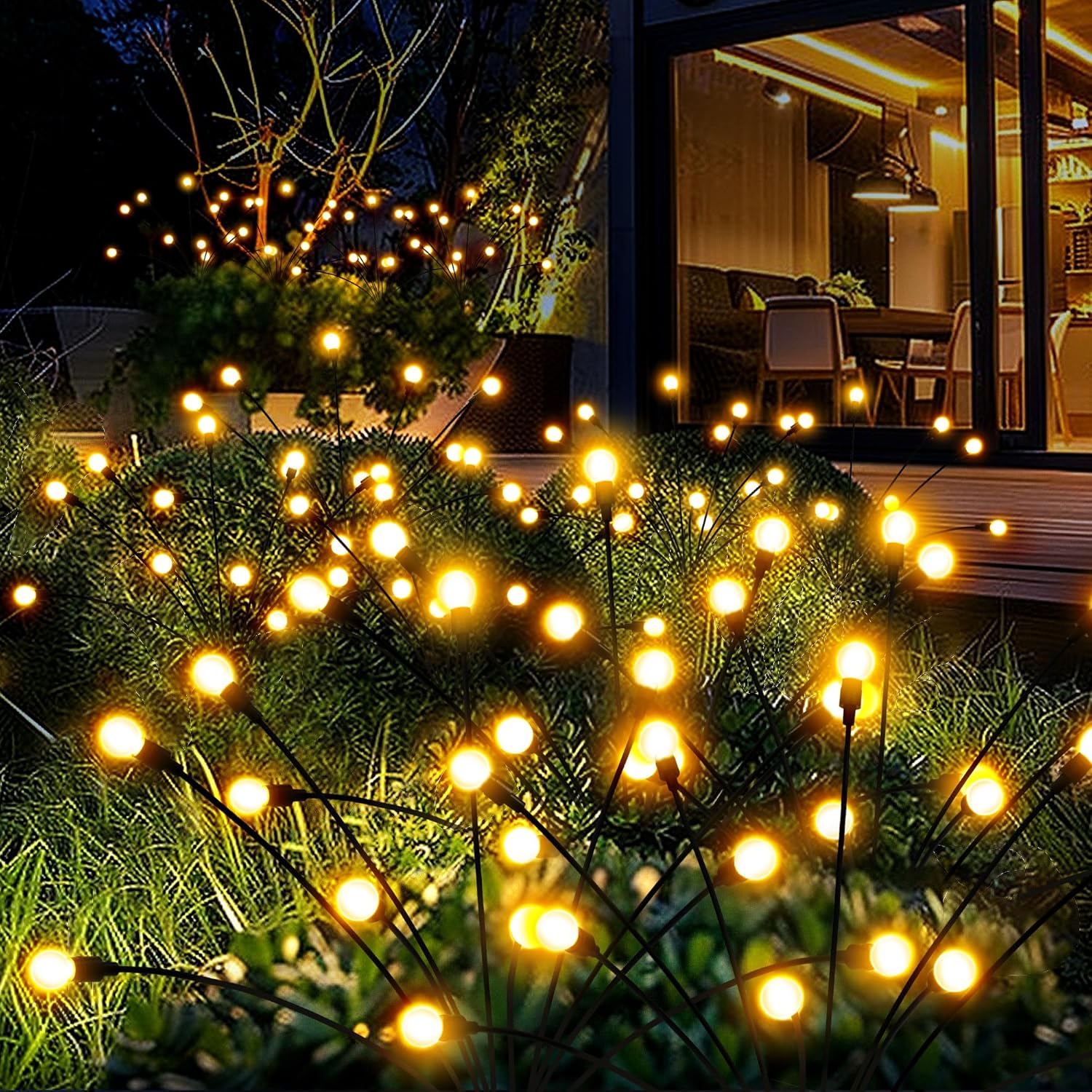PATIOPIA Solar Garden Lights, 80 LED Firefly Garden Lights Solar Outdoor, Solar...